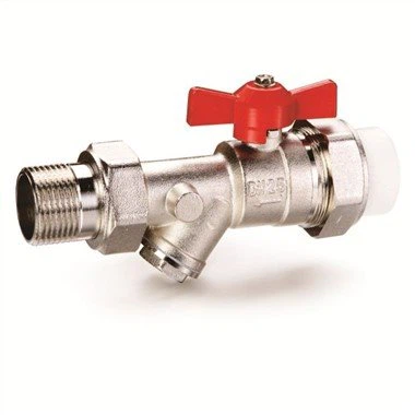 PPR Pob Valve nrog Strainer